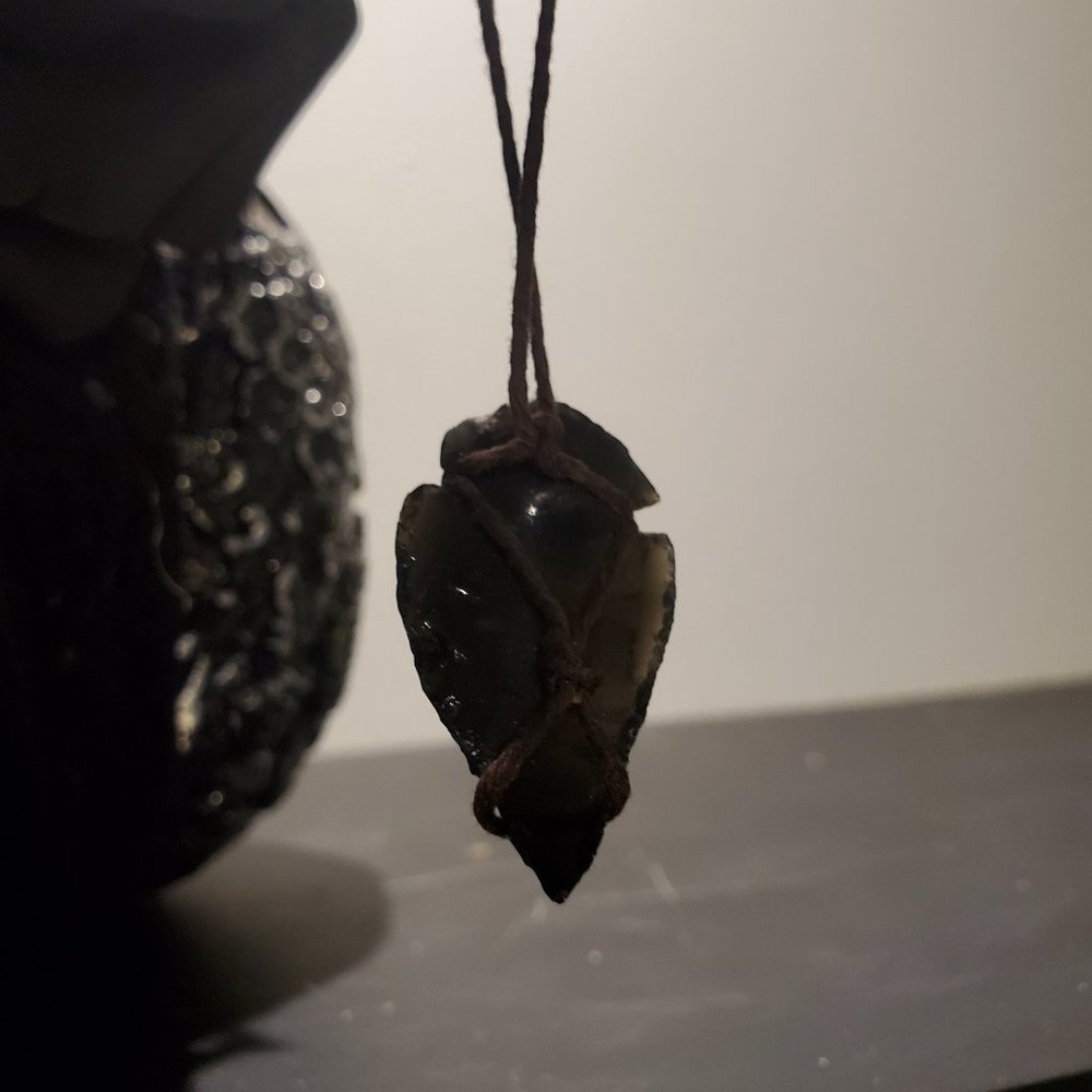 Obsidian Arrowhead necklace